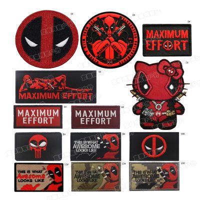 Disney Marvel Deadpool Clothes Anime Patches Decoration Sticker on Patches Embroidery Iron On Patch for Disney Cartoon Clothing Adhesives Tape