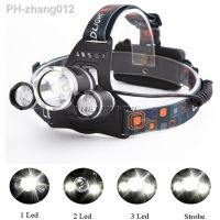 Super bright 30000LMS LED Headlamp 2xT6 Focus LED Headlight torch Head Lamp Rechargeable Lantern FlashLight Use 2x 18650 Battery