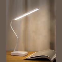 【 YUYANG Lighting 】โคมไฟโต๊ะเขียนหนังสือ LED ตั้งโต๊ะแบบคอห่านสำหรับห้องนั่งเล่นโคมไฟตั้งโต๊ะแบบสัมผัส,ไฟ Led โคมไฟถนอมสายตาปรับสลัวพับเก็บได้