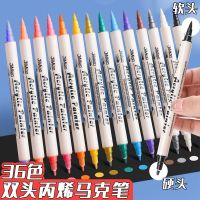 High efficiency Original Japan [Fast delivery]Original 36-color acrylic marker pen set 12/24 colors students special non-toxic waterproof non-fading acrylic pen water-based marker pen animation special graffiti strokes shoes art color pen quick-drying