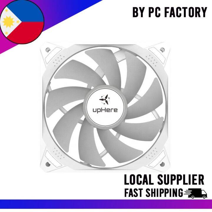 UpHere White Cooling Fan 120mm | 4 pin PWM | CPU PC case White PC build ...