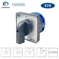 690V 32A 1 Pole Changeover Rotary Cam Switch Selector Silver Contact Control Circuit Manufacturer LW28 YMW26 LW26-32/1