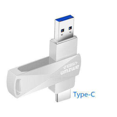 USB 3.2 Type-C Flash Drive OTG 256GB 128GB 512GB สูงสุด32GB Metal Memory Stick Pen Drive แฟลชไดรฟ์