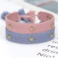 Woven Friendship Bracelet For Women With Tiny Stars Summer Stacking Jewelry Bracelets Sis Gifts
