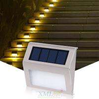 XML-Solar ไฟติดบันได โซล่าเซลล์ 3 LED V.2 (เเสง : เหลืองวอมไวท์)(SR)