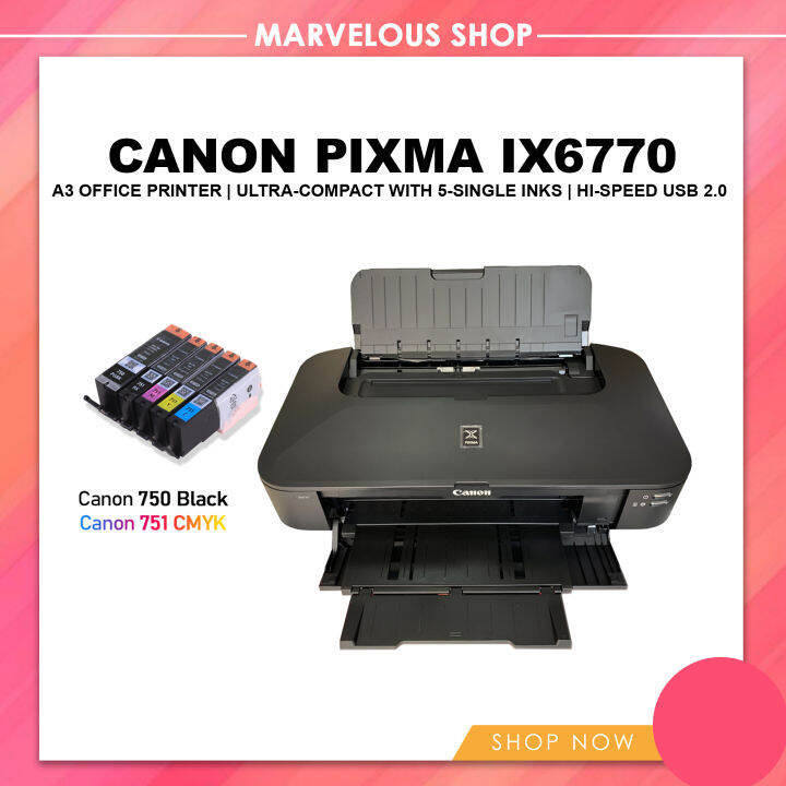 Canon Pixma Ix6770 A3 Inkjet Printer Lazada Ph