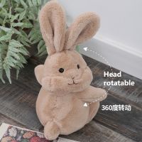 ◎ Kawaii Rabbit Bunny Plush Toys Rabbit Head Rotatable Plushies Funny Stuffed Animals Doll Cartoon Model Children Birthday Gift