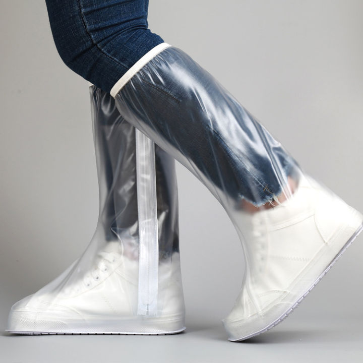 onesunnys-รองเท้ากันฝนสีใสแบบหนา-รองเท้าบูทกันฝนทรงสูง-ที่คลุมกันฝน-รองเท้ากันฝนแบบใหม่-รองเท้ากันฝน-ที่คลุมรองเท้ากันน้ำ-มีให้เลือกหลายขนาด