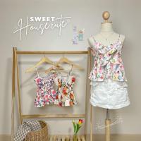 ❥SweetHouse?เสื้อสายเดี่ยวโบว์ผูกหน้า