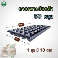 #ถูกที่สุด ถาดเพาะต้นกล้า 50หลุม แพค 10 ใบ หนา 0.7 มม. 10pcs-50holes Seed tray / Nursery pit tray