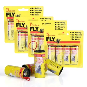 50PCS Sticky Fly Strips, Fly Paper Roll Hanging, Fly Tape Trap Ribbon, Gnat  Mosquito Catcher Killer Indoor&Outdoor Sticky Fly Strips 