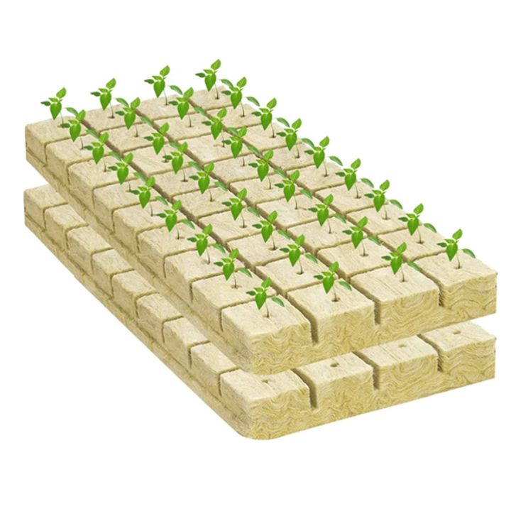 50pcs-stonewool-hydroponic-grow-media-starter-cubes-plant-cubes-soilless-substrate-seeded-rock-wool-plug-seedling-block