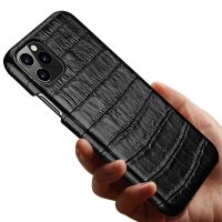 ✺ Ultra slim 11pro case Genuine Leather phone cases For iphone 11 12 pro max xs max 7 8 plus cover Coque Shell 3D crocodile skin