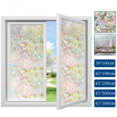 Reusable Removable Glueless Privacy Cling Window Glass Film Film