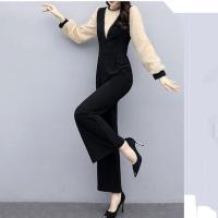 Casual High Waist Women Jumpsuits Elegant Wide Leg Female Playsuits Romper Summer Autumn Office Ladies Overalls Plus Size 3XL