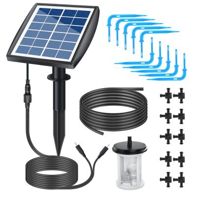 Solar Panel Powered Water Fountain Pool Pond Garden Water Sprinkler Sprayer with Water Pump amp Heads Aquarium fountain