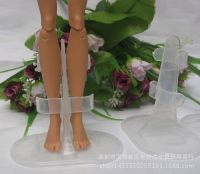 Free shipping, 10pcslot Doll Stand Display Holder For Barbie Dolls,doll accessories doll support leg holders Transparent