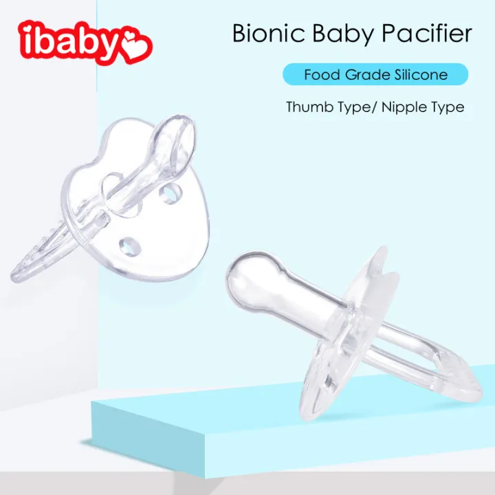 iBaby 3D Bionic Soft Silicon Soother Pacifier for Newborn Teether Bite ...