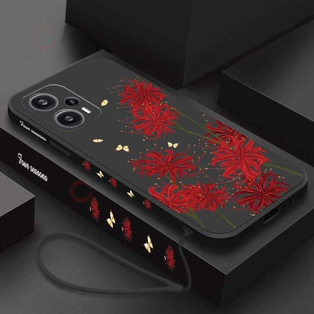 flowers-leaves-case-for-xiaomi-redmi-note-12-pro-plus-5g-12-4g-12s-11-pro-10-8-9-pro-10s-9s-silicone-phone-cover-with-lanyard