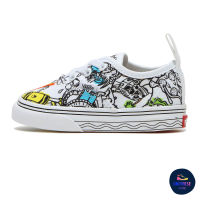 [ของแท้ ส่งฟรี จากไทย] รองเท้าเด็ก VANS TODDLER AUTHENTIC ELASTIC LACE - CRAYOLADIY/SKETCH