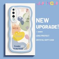 Jjlingji เคสสำหรับ Huawei P30 P30 Pro เคส P30 Lite แฟชั่นดีสุขสันต์วันดีไซน์ใหม่ขอบนุ่มโปร่งใสลายกล้องถ่ายรูปเคสมือถือครีมกรอบป้องกันอย่างเรียบง่ายอ่อนโยน