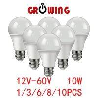 [HOT QQZIWWUJJWG 104] 1-10ชิ้น/ล็อต Dc/ac 12 V-60V หลอดไฟ LED E27 B22 10W Bombilla สำหรับหลอดไฟ Led พลังงานแสงอาทิตย์12โวลต์แรงดันต่ำโคมไฟ