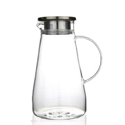 1.52L Cold Kettle Glass Thickened Cold Water Jug Kettle Large-capacity Juice Container Bottle With Iced Tea Lid Drinkware Tools
