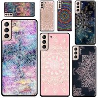 ﹍ Indian Pattern Mandala Case For Samsung Galaxy S22 Ultra S20 S21 FE S8 S9 S10 Note 10 Plus Note 20 Ultra Cover