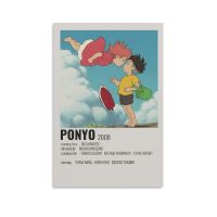 โปสเตอร์ Ponyo โปสเตอร์ภาพยนตร์สวยงาม90S ห้องโปสเตอร์ภาพตกแต่งศิลปะบนผืนผ้าใบสำหรับติดกำแพงห้องนั่งเล่นโปสเตอร์ภาพวาดตกแต่งห้องนอน16X24นิ้ว (40X60ซม.)