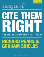 หนังสืออังกฤษ Cite Them Right (Bloomsbury Study Skills) (12TH) [Paperback]