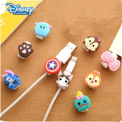 2 ชิ้น/ล็อตการ์ตูน Disney สายหูฟังสำหรับ iPhone Samsung Xiaomi Huawei ข้อมูลสาย USB Charger Cable Winder Organizer-sgretyrtere