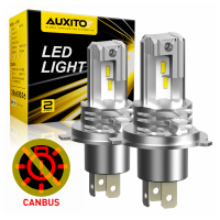 AUXITO H4 360 LED ไฟหน้ารถจักรยานยนต์ Fanless Hilo Beam HB2 9003 LED Moto หลอดไฟสำหรับ Honda Toyota Hilux Hyundai Accent KIA