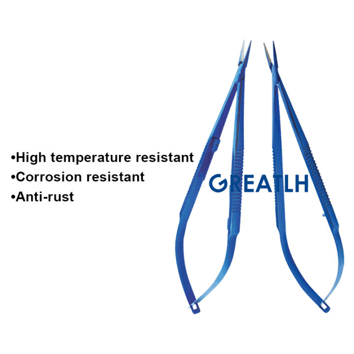 สองประเภททางเลือกผู้ถือเข็มโลหะผสมไทเทเนียม-autoclavable-เครื่องมือผ่าตัดตา