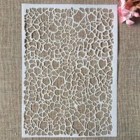 29cm A4 Irregular Mosaic Texture DIY Layering Stencils Wall Painting Scrapbook Coloring Embossing Album Decorative Template