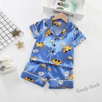 【Ready Stock】 ❀◈ C22 Childrens Pajamas Set Baby Boy Girl Casual Sleepwear Kids Cartoon Tops Shorts 2pcs Toddler Home Wear