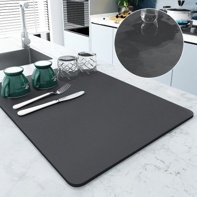 【CC】⊕✗✧  Large Super Absorbent Dish Draining Drying Dry Drain Faucet Placemat
