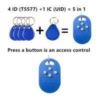 1PCS RFID Multiple Key Fob 5 in 1 125khz T5577 EM ID Writable IC 13.56Mhz 1k S50 UID CUID Changeable Tag