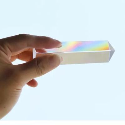1pcs Optical Glass Right Angle Reflecting Triangular Prism For Teaching Light Spectrum Rainbow prism