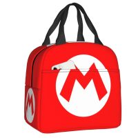 ❍✔❅ Cartoon Game Marios Insulated Lunch Bag for Women Portable Thermal Cooler Lunch Box Camping Travel Food Picnic Container Bags