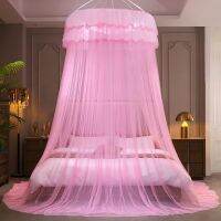 【CW】 Hanging Dome Mosquito Net Round Floor Thickening Encryption Free Installation Mosquito Net Home Single Double Bed Mosquito Net