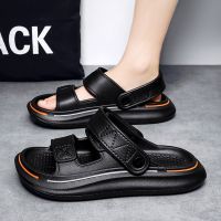 ✗ Slippers mens summer outdoor non-slip deodorant driving dual-use soft bottom sports beach sandals