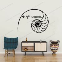 【LZ】✔♞  Science-Mathematics Fibonacci Spiral Golden Ratio 1.618... Math Wall Decals Stickers Vinyl Art Bedroom Classroom Wall DecorCX779