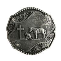 【cw】 Retail Western Cowboy Belt Buckle 97x91mm 153.3g Silver Metal Fashion Men Belts Accessories fit 4cm Wide Belt ！