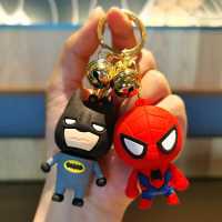 พวงกุญแจตุ๊กตาสามมิติยางนุ่ม Marvel Batman pvc พวงกุญแจรถยนต์