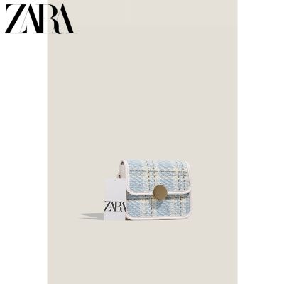 Zara กระเป๋าผู้หญิงมัดย้อม2022ใหม่กระเป๋าสะพายไหล่ขนาดเล็กกระเป๋าเอกสารขนาดเล็กกระเป๋าสี่เหลี่ยมทางการร้านเรือธงเว็บไซต์ทางการของ Dewu