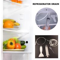 ‘；【- Refrigerator Dredge Six-Piece Cleaning Set Drain Hole Clog Cleaning Brush Remover Dredge Tool Household Refrigerator Dredge Tool