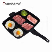 Transhome Frying Pan 5 in 1 Magic Grill Pan Master Pan Non-Stick Divided Grill Pan Fry Oven Skillet Cookware Kitchen Accessories