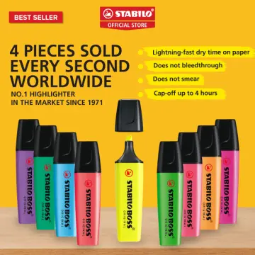 STABILO Boss Original Highlighter Pens Fluorescent Pastel Colours School  Office 