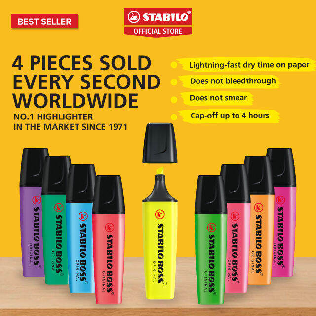 STABILO BOSS Highlighter Pen Color Set Marker School Office Stationery