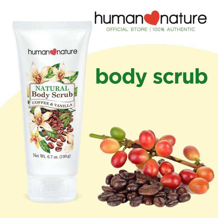 Human Nature Coffee and Vanilla Body Scrub 190g with Natural Exfoliants